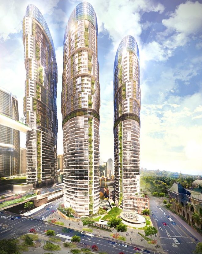 Artists impression of residential towers