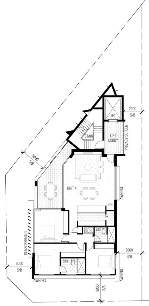 The typical three bedroom layout. Source; Brisbane City Council 