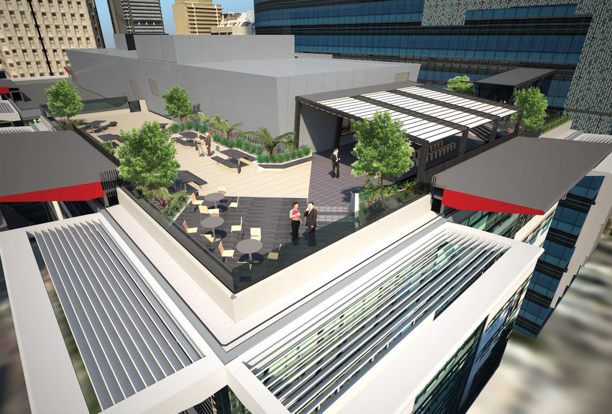 Artist's impression of rooftop space