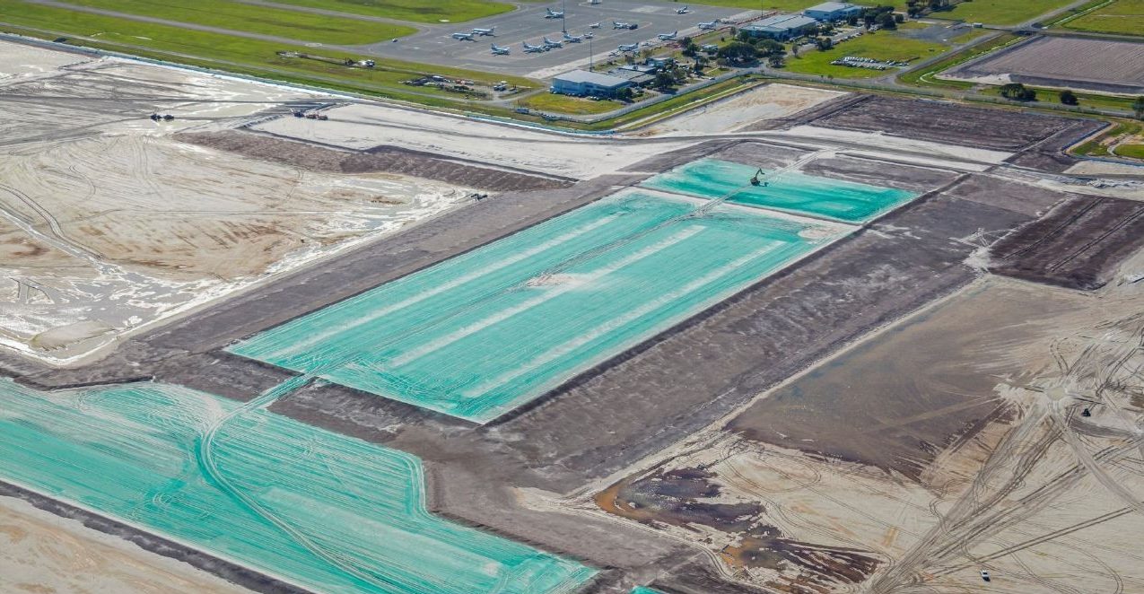 Aerial image of link taxiway. Image supplied. 