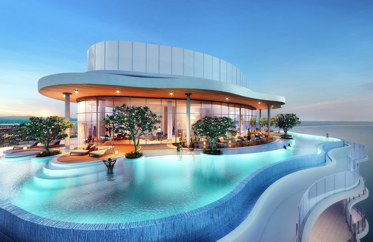 Artist's impression of rooftop pool
