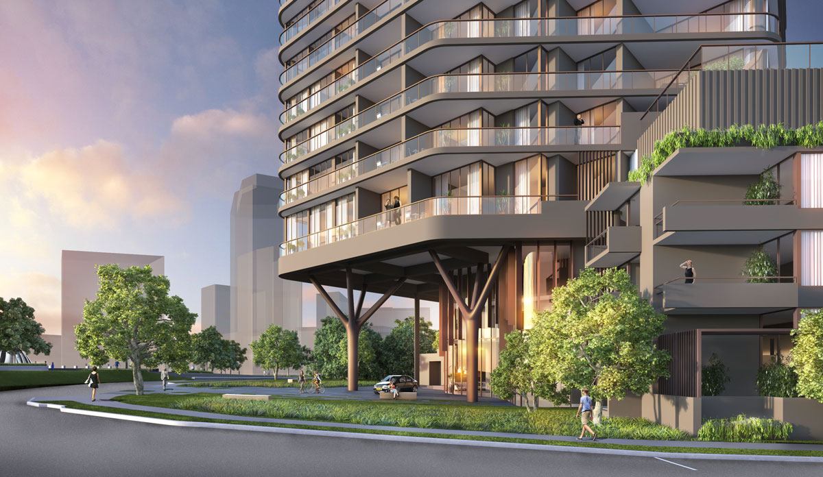 Artist's impression of proposed residential towers