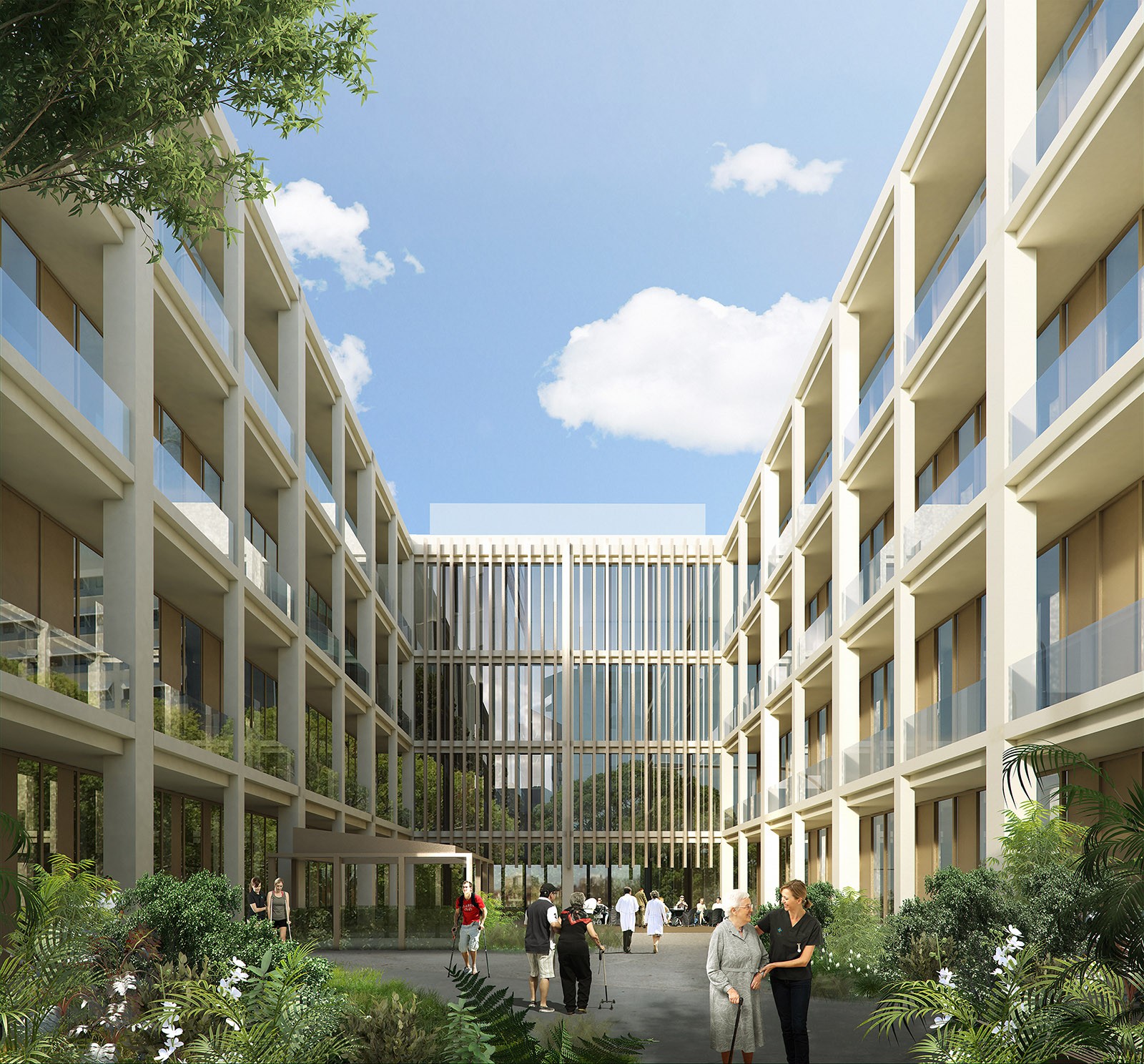 Artist's impression of internal courtyard within SRACC 