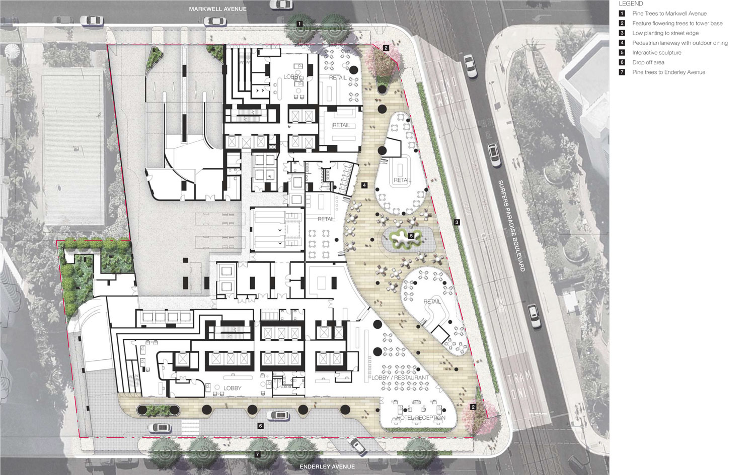 Proposed ground floor level plan