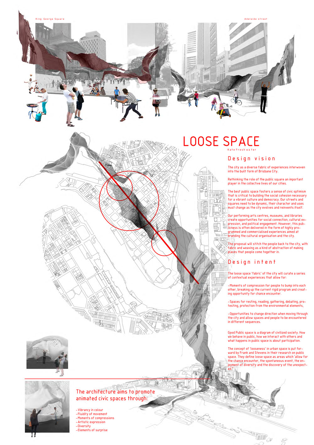 Kate Freshwater's Loose Space design idea for King George Square