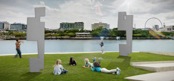 Artist's impression of an idea to recycle parts of Neville Bonner Building