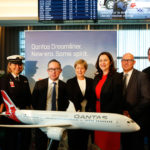 Qantas CEO Alan Joyce and Queensland Premier Annastacia Palaszczuk announcing new Brisbane Dreamliner base