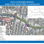 Brisbane City Council bike lane plan of Annerley Road to Gladstone Road