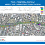 Brisbane City Council bike lane plan of Stanley Street to Annerley Road