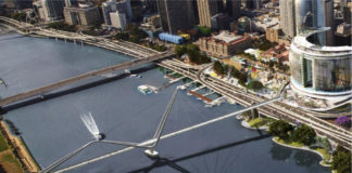Artist's impression of proposed Neville Bonner Bridge