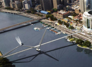 Artist's impression of proposed Neville Bonner Bridge