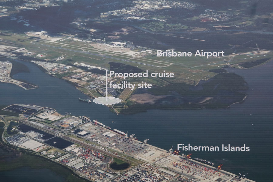 Brisbane International Cruise Terminal location. Source: Supplied