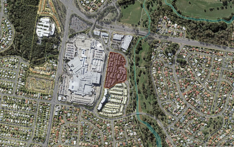 Location of proposed new development by Aveo in Carindale