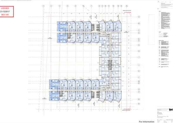 Proposed typical levels 3-7 of 117 Victoria Street, West End