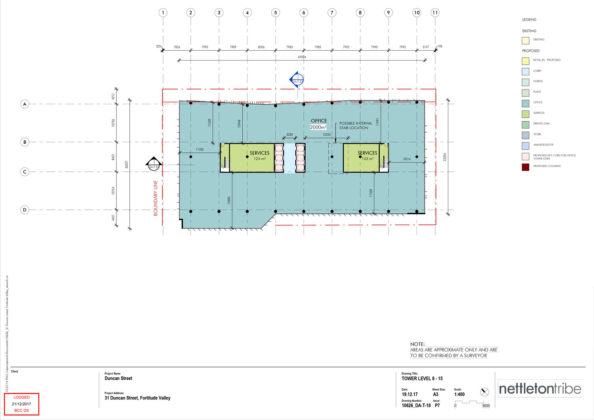 Proposed level 8 - 15 floor configuration