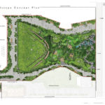Initial plan showing 'The Common' green space at West Village