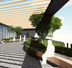 Artist's impression of proposed rooftop gardens