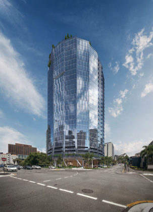 Artist's impression of proposed 152 Wharf Street commercial tower