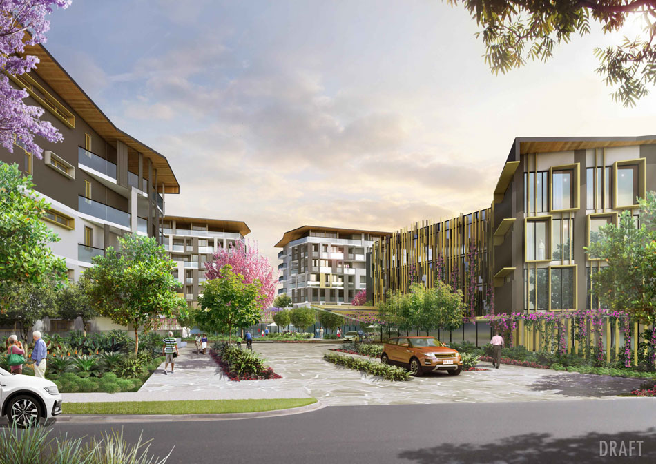 Artist's impression of Lendlease's integrated retirement precinct at Ascot