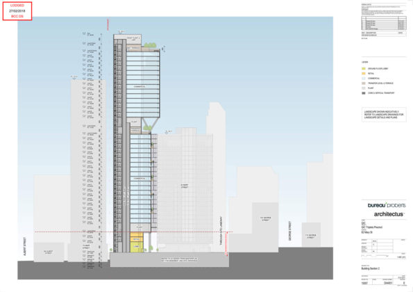 Proposed elevation of QIC's proposed 62 Mary Street