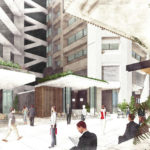 Diagram of inside new laneway of QIC's proposed integrated commercial development
