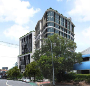 Artist's impression of the Integrated healthcare development from Annerley Road