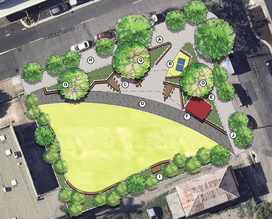 Preliminary plan of new Milton Urban Common Park