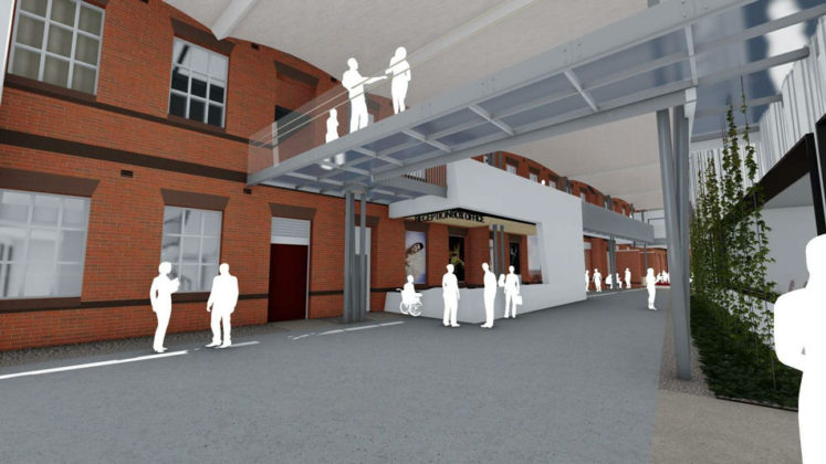 Pedestrian view of proposed entrance