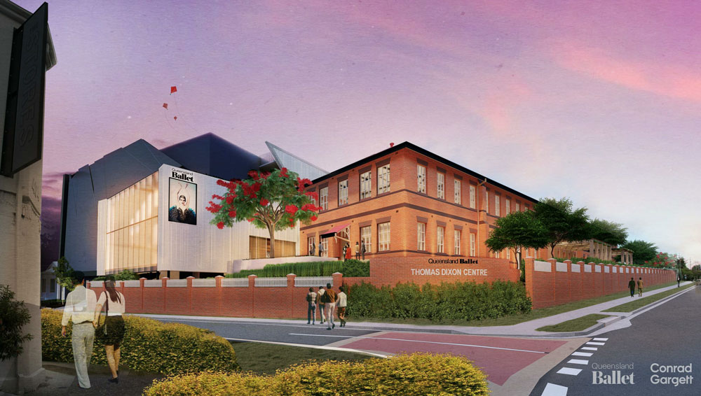 Artist's impression of Queensland Ballet's Thomas Dixon headquarters redevelopment