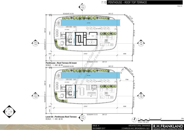 Penthouse rooftop plan of CLASS Broadbeach