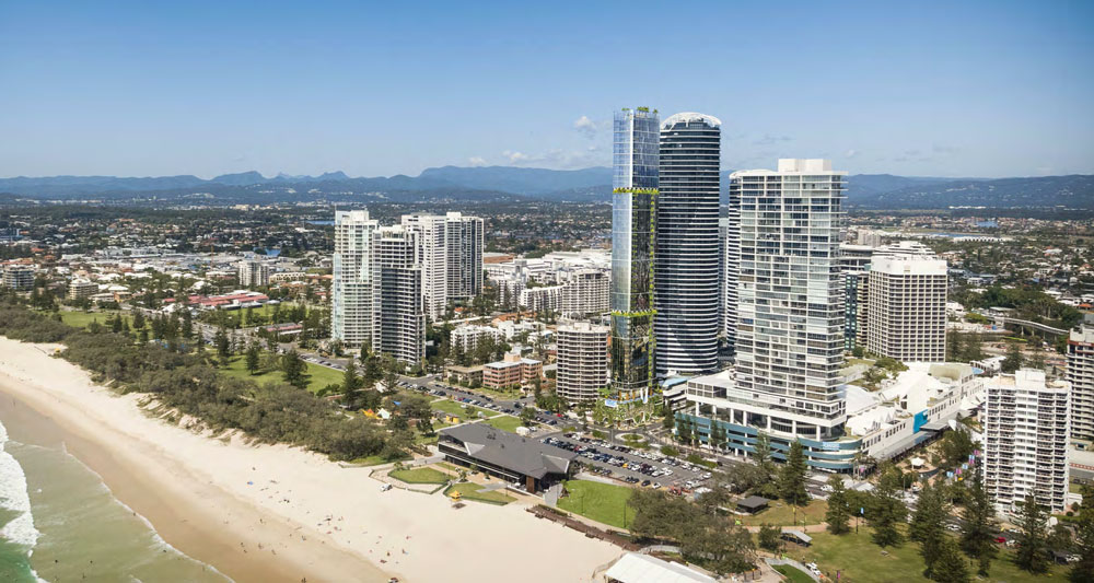 Artist's impression of proposed Class tower Broadbeach