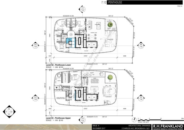 Penthouse plan of CLASS Broadbeach