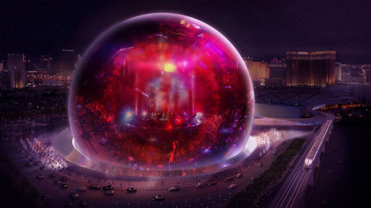 Artist's impression of Populous designed MSG Sphere in Las Vegas. Source: Populous.com