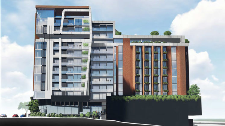 Artist's impression of 195 Lutwyche Road residential care and retirement living development - south aspect