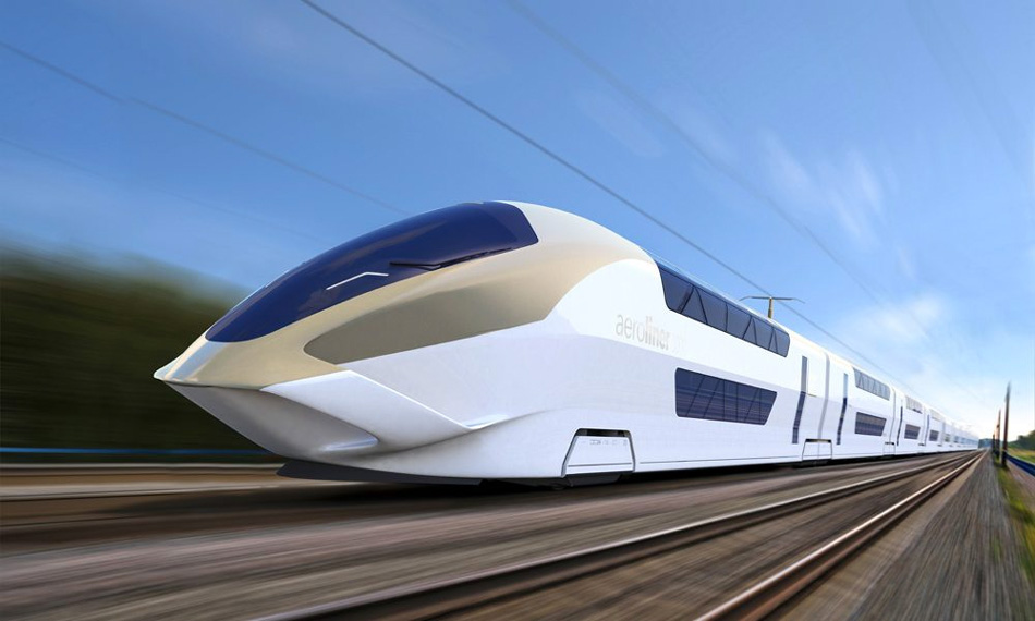 Artist's impression of a High Speed Rail concept design by Andreas Vogler Studio