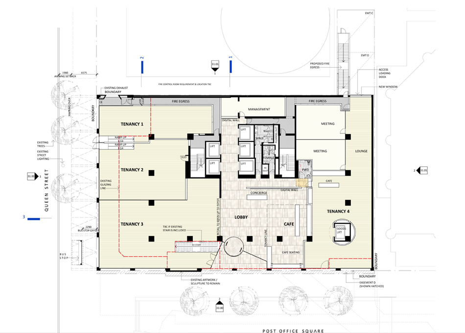 Proposed ground floor retail plan
