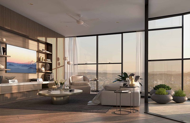 Residential apartment living room of 'The One Residences'