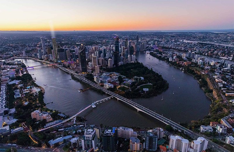 Brisbane City shot showing 'The One Residences'