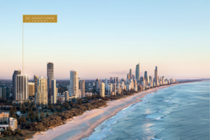 Aerial of Signature with Oracle, Broadbeach