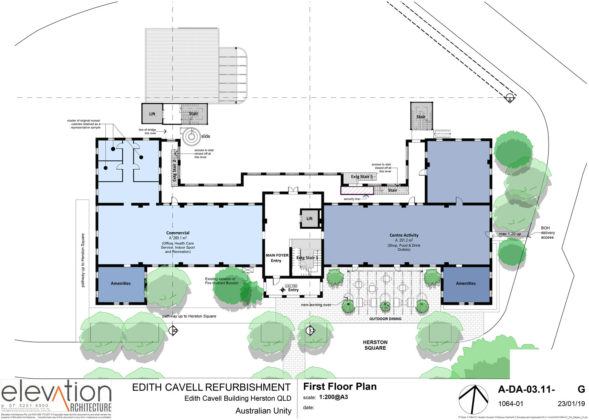 Proposed first level of Edith Cavell Building