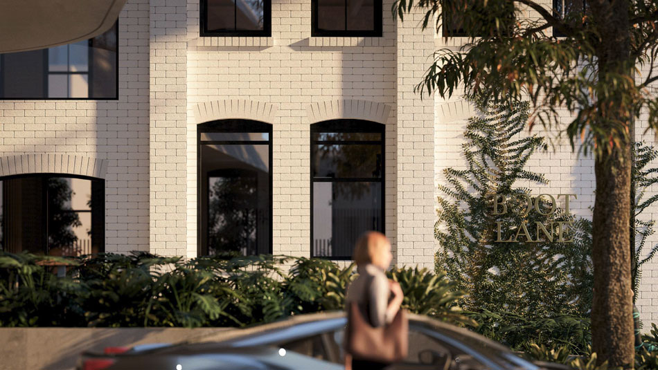 Artist's impression of 'Boot Lane' part of Federal Residences