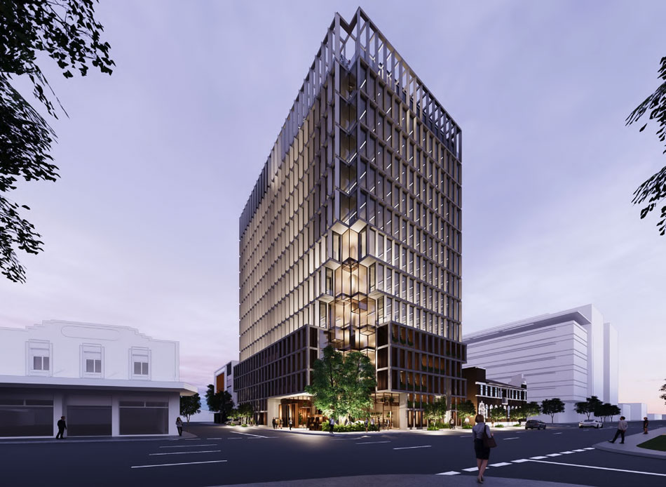 Artist's impression of 458 Wickham St, Fortitude Valley at night