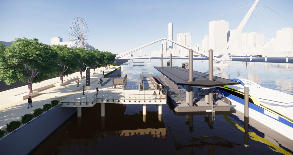 Artist's impression of new South Bank Ferry Terminal