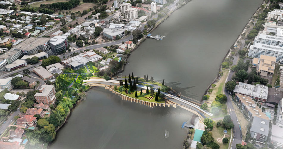 Concept bridge design from Toowoong to West End