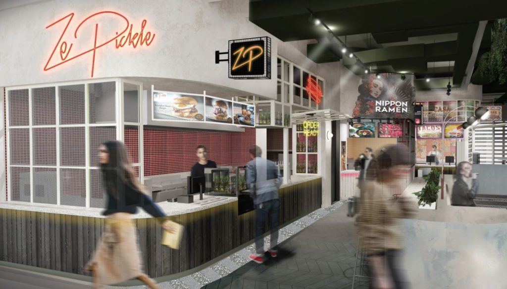 Artist's impression of Brisbane Domestic Terminal's Food Collective