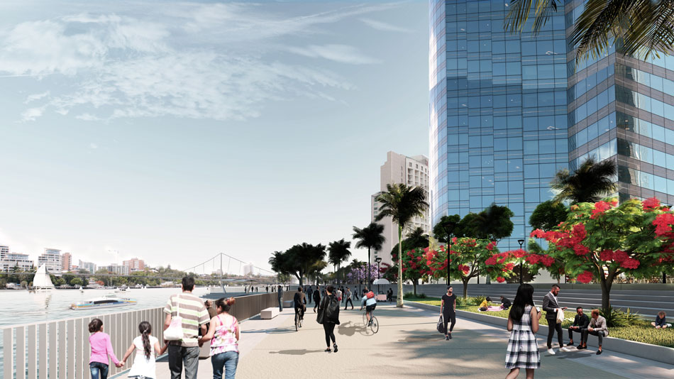 Artist's impression of the the Port Office section of the City Reach Waterfront Master Plan