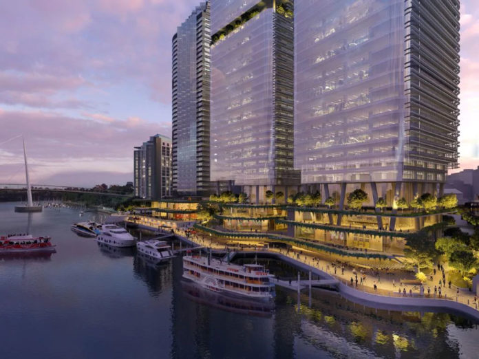 Artist's impression of Dexus' updated 'Brisbane Waterfront' proposal