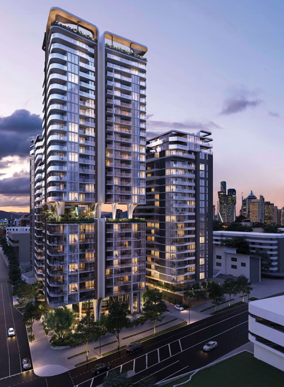 Artist's impression of proposed 'Trilogy' development at 352 Vulture Street, Kangaroo Point