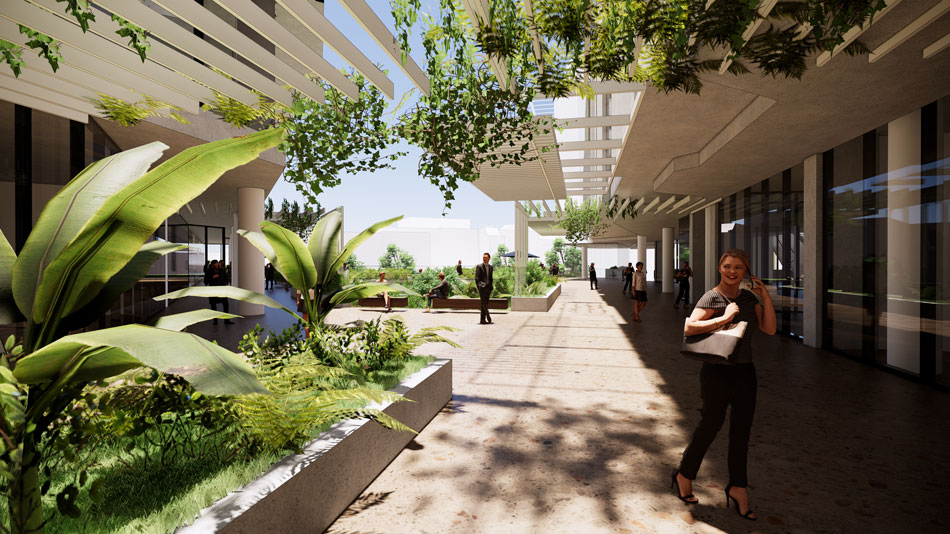 Artist's impression of Toowong Town Centre Development - Diffused Natural Light