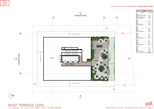 Rooftop terrace landscaping plan